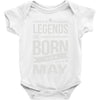 legends are born in may Baby Onesie