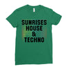 Sunrises House &amp; Techno Ladies Fitted T-Shirt