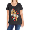 true love pizza slice Ladies Curvy T-Shirt