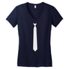 skinny white tie Women's V-Neck T-Shirt