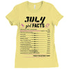 July Girl Facts Cancer Ladies Fitted T-Shirt