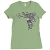 girl butterfly head Ladies Fitted T-Shirt
