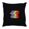 Goku Rainbow T-Shirt Throw Pillow
