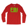 mens fbi print casual slim Long Sleeve Shirts