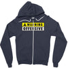 warning offensive mens funny Zipper Hoodie