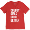 chubby girls cuddle better funny V-Neck Tee