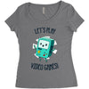 let's play video games Women's Triblend Scoop T-shirt