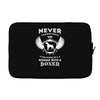 woman with a boxer Laptop sleeve