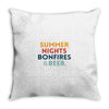 Summer Night Bonfires Beer Throw Pillow