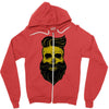hipster skull Zipper Hoodie