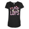 i love lops lots Maternity Scoop Neck T-shirt