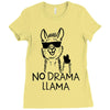 no drama llama Ladies Fitted T-Shirt