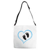 Baby Boy with Heart Any Name Customized Adjustable Strap Totes