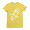wander explore hike Ladies Fitted T-Shirt