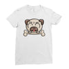 cute pug dog Ladies Fitted T-Shirt
