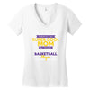 I Never Dreamed I'd Grow Up To Be A Super Cool Mom Of A Freaking Aweso Women's V-Neck T-Shirt