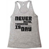 never mind Racerback Tank