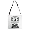 Never Underestimate Old Man Who Was Born January Adjustable Strap Totes