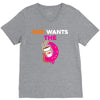 She Wants D - Dunkin Donuts V-Neck Tee