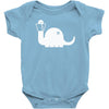 apatosaurus white Baby Bodysuit