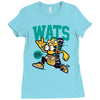 wats (2) Ladies Fitted T-Shirt