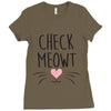 CHECK MEOWT CAT Ladies Fitted T-Shirt
