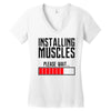 new installing muscle Women's V-Neck T-Shirt