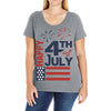 happy 4th of july Ladies Curvy T-Shirt