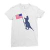 Patriotic T-Rex Ladies Fitted T-Shirt