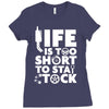 life too short to stay stocked Ladies Fitted T-Shirt