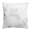 well hung Throw Pillow