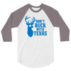 don't buck with texas funny 3/4 Sleeve Shirt