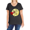 moon rocket Ladies Curvy T-Shirt