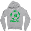 brasil sport soccer ball fun Zipper Hoodie