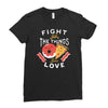fight for the things you love pizza donuts Ladies Fitted T-Shirt