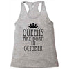 queens are born in october (2) Racerback Tank