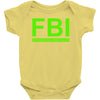 mens fbi print casual slim Baby Onesie