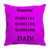 number one dad funny t shirt binary nerd geek tee s 3xl Throw Pillow