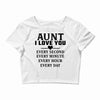 I Love You Aunt Crop Top