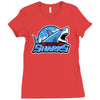 amity island sharks Ladies Fitted T-Shirt
