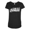 Avengers Silhouette Maternity Scoop Neck T-shirt