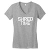 shred time Women's V-Neck T-Shirt