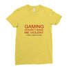 gaming doesn't make me violent Ladies Fitted T-Shirt
