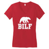 bilf, bear i'd like to Women's V-Neck T-Shirt