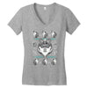 merry wolfmas Women's V-Neck T-Shirt