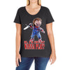 chucky funny quote ideal birthday present gift Ladies Curvy T-Shirt