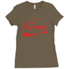 enjoy cocaine funny gray Ladies Fitted T-Shirt
