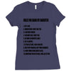 rules for dating my daughter shirt t shirt perfect father's gift Ladies Fitted T-Shirt
