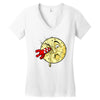 moon rocket Women's V-Neck T-Shirt