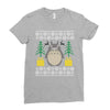 totoro ugly christmas Ladies Fitted T-Shirt